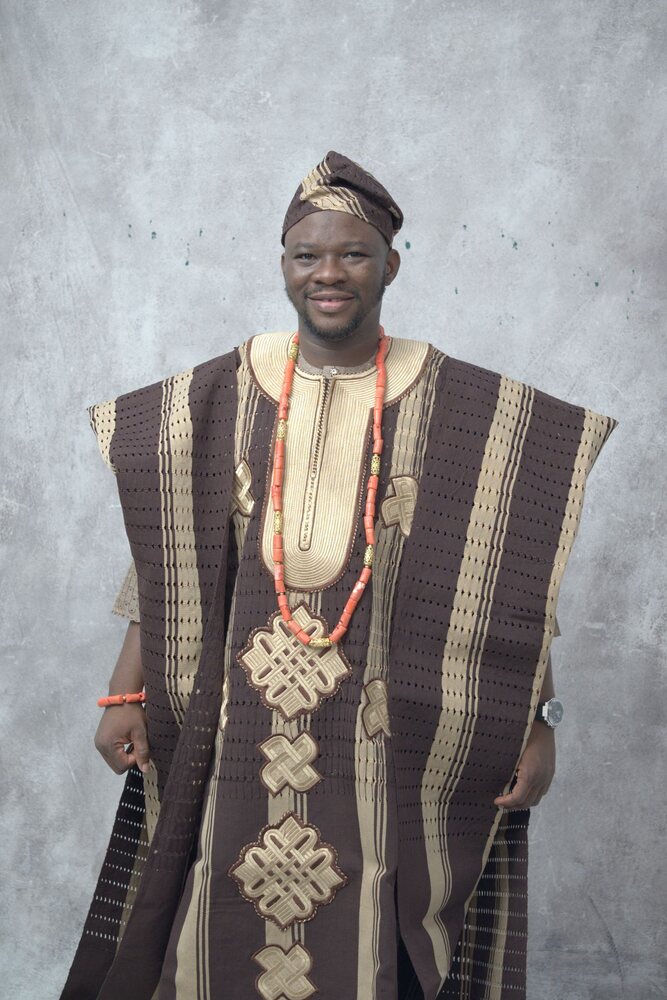 A Nigerian man in traditional attire